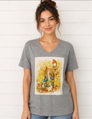 New LAT Live & Tell Women's 2XL Beatrix Potter Peter Rabbit Shirt Excellent L300